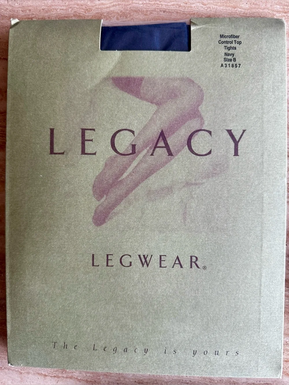 Vntg Legacy Leg wear 5 pair Assorted colors Control Top Tights Size B NOS